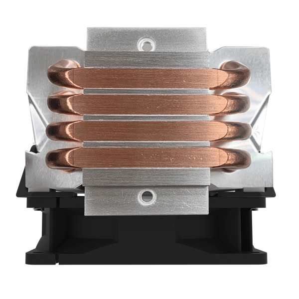 COOLER MASTER CPU hűtő HYPER H410R RGB + RGB LED Kontroller, ezüst-fekete