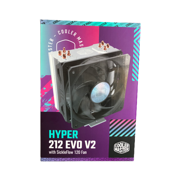 COOLER MASTER CPU hűtő Hyper 212 EVO V2, LGA1700 támogatással, ezüst-fekete