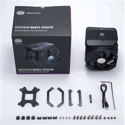 COOLER MASTER CPU hűtő MASTERAIR MA624 STEALTH, Univerzális, fekete
