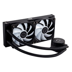 COOLER MASTER CPU hűtő MASTERLIQUID 240L CORE ARGB (vízhűtés), 2 Ventilátoros, LGA1700 támogatással, fekete