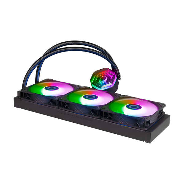 COOLER MASTER CPU hűtő MASTERLIQUID 360 ATMOS (vízhűtés), 3 Ventilátoros, ARGB Gen2, fekete