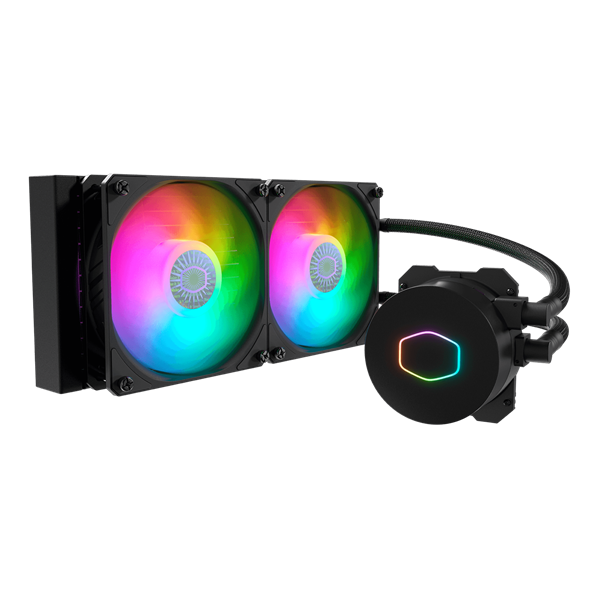 COOLER MASTER CPU hűtő MASTERLIQUID ML240L ARGB V2 (vízhűtés), LGA1700 támogatással, fekete