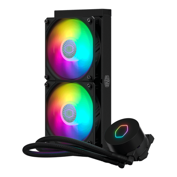 COOLER MASTER CPU hűtő MASTERLIQUID ML240L ARGB V2 (vízhűtés), LGA1700 támogatással, fekete