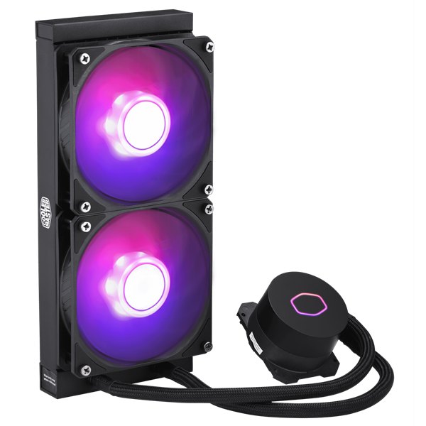 COOLER MASTER CPU hűtő MASTERLIQUID ML240L ARGB V2 (vízhűtés), LGA1700 támogatással, fekete