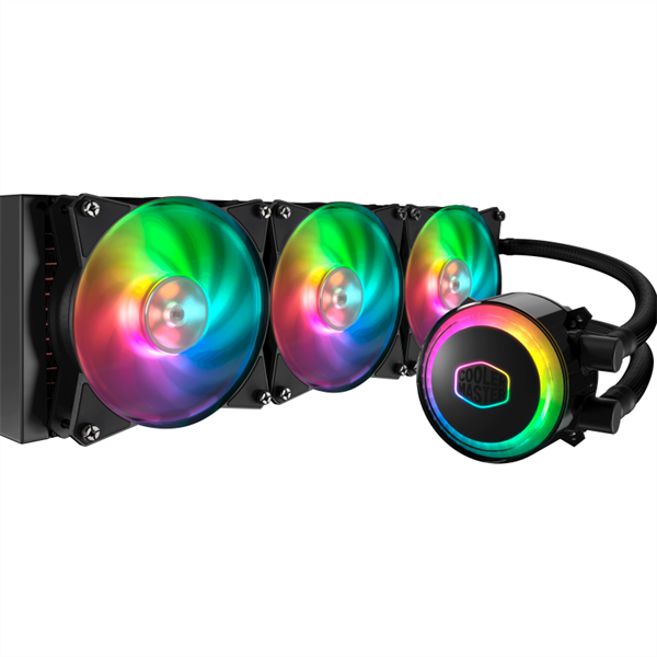 COOLER MASTER CPU hűtő MASTERLIQUID ML360 MIRROR TR4 EDITION (vízhűtés), fekete