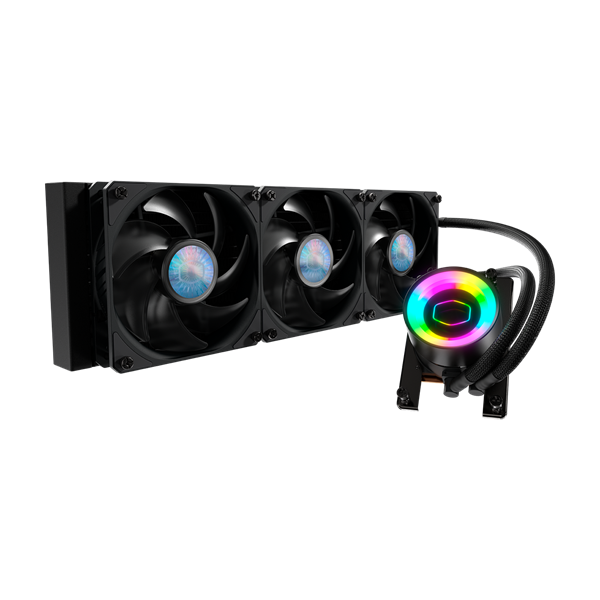 COOLER MASTER CPU hűtő MASTERLIQUID ML360 MIRROR TR4 EDITION (vízhűtés), fekete