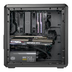 COOLER MASTER Ház Micro ATX MASTERBOX Q300L V2, 1 Ventillátorral, Tápegység nélkül, fekete