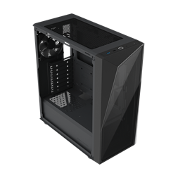 COOLER MASTER Ház, Mid Tower ATX CMP 520L, Edzett üveg, Tápegység nélkül, fekete