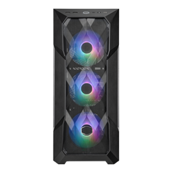 COOLER MASTER Ház Midi ATX MasterBox TD500 MESH V2 ARGB + 3db Ventilátor, Tápegység nélkül, Üvegfalú, fekete