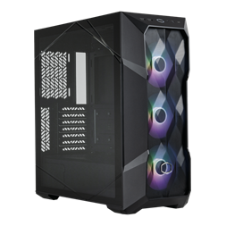 COOLER MASTER Ház Midi ATX MasterBox TD500 MESH V2 ARGB + 3db Ventilátor, Tápegység nélkül, Üvegfalú, fekete