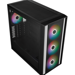 COOLER MASTER MasterBox 600 fekete (táp nélküli) ablakos ATX ház