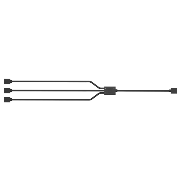 COOLER MASTER RGB Splitter Kábel 1-to-3, fekete