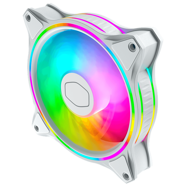 COOLER MASTER Rendszerhűtő Ventilátor MASTERFAN MF120 HALO WHITE EDITION, Gen2 RGB, fehér