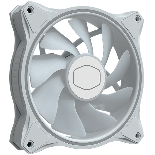 COOLER MASTER Rendszerhűtő Ventilátor MASTERFAN MF120 HALO WHITE EDITION, Gen2 RGB, fehér