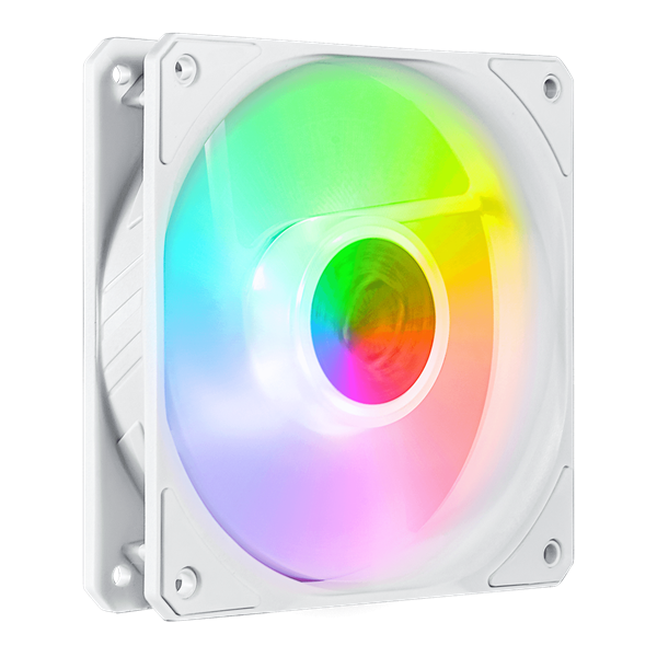 COOLER MASTER Rendszerhűtő Ventilátor SICKLEFLOW 120 ARGB, 12cm, fehér