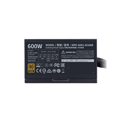 COOLER MASTER Tápegység MWE 600, 600W, 12cm, 80+ Bronze V2, Aktív PFC