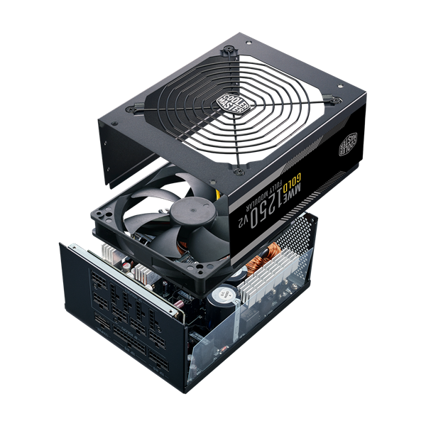 COOLER MASTER Tápegység Moduláris MWE GOLD 1250 - V2 ATX 3.0 1250W, 14cm, 80+ Gold