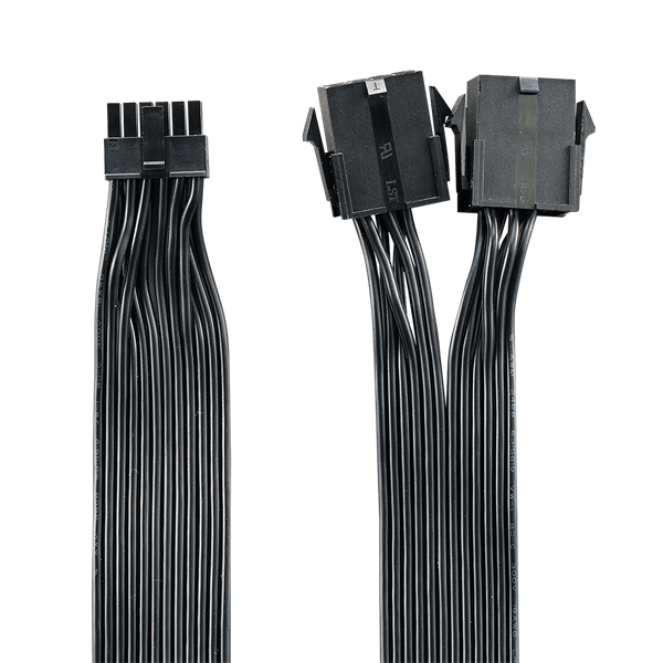 COOLER MASTER Tápkábel Adapter RTX 3000 VGA-hoz, 12-PIN - 2x8-PIN, 40cm, fekete