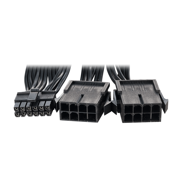 COOLER MASTER Tápkábel Adapter RTX 3000 VGA-hoz, 12-PIN - 2x8-PIN, 40cm, fekete