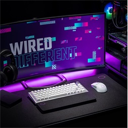 COOLER MASTER Vezeték Nélküli Egér MM712 Gaming, Optikai, 6 gombos, 19000dpi, RGB világítás, Fehér