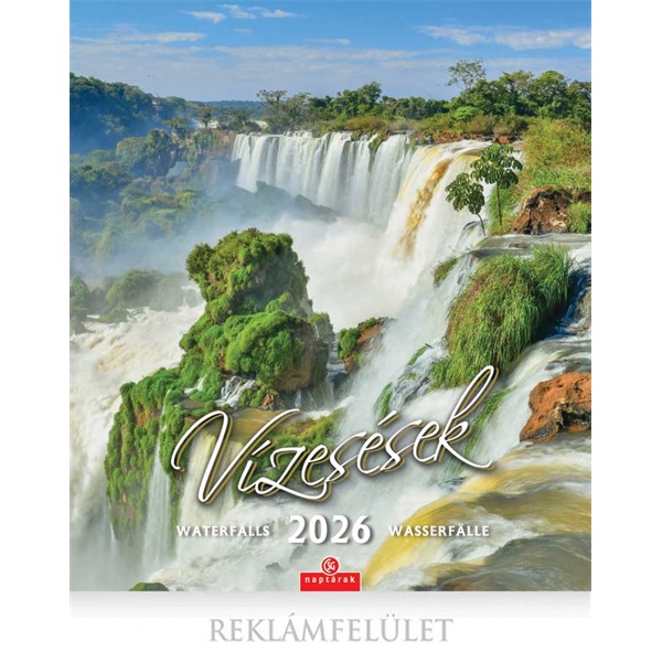 CSG 2026 Vízesések 30x34 cm falinaptár
