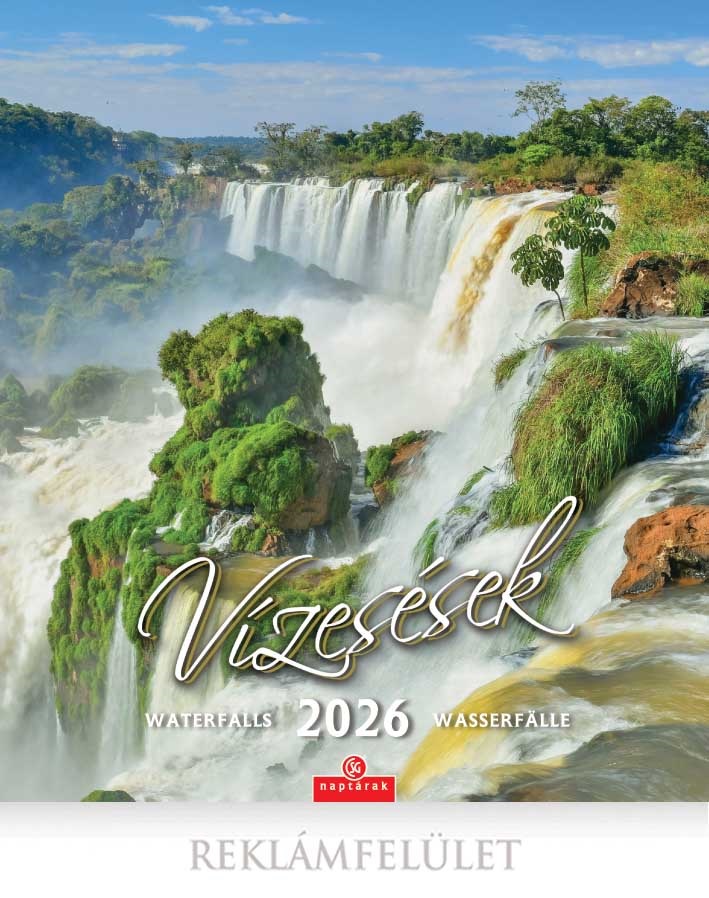 CSG 2026 Vízesések 30x34 cm falinaptár
