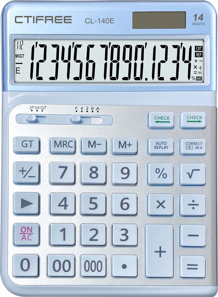 CTIFREE CL-140E KÉK ergonómikus számológép