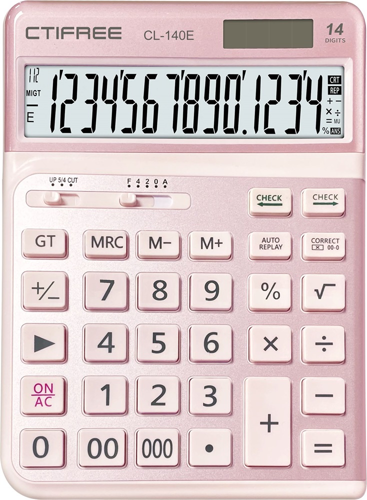 CTIFREE CL-140E PINK ergonómikus számológép
