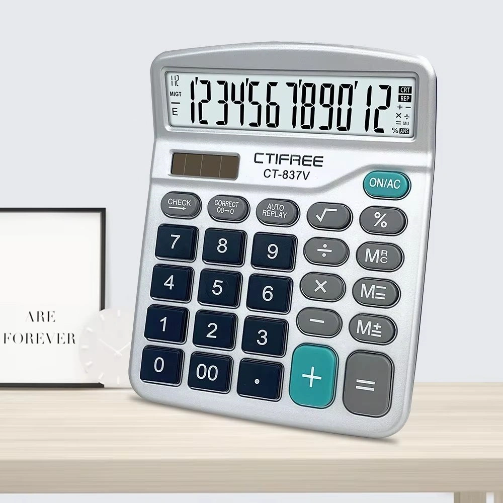 CTIFREE CT-837V számológép, 120x150mm, 12 számjegy, dual power, 2 év garancia