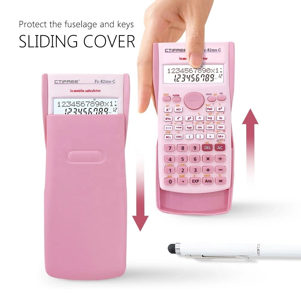 CTIFREE FC-82MS-C PINK rózsaszín tudományos számológép, 80x155mm, 2 év garancia