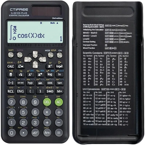 CTIFREE FC-991 ES PLUS 2nd tudományos számológép, 77x161mm, dual power, 2 év garancia