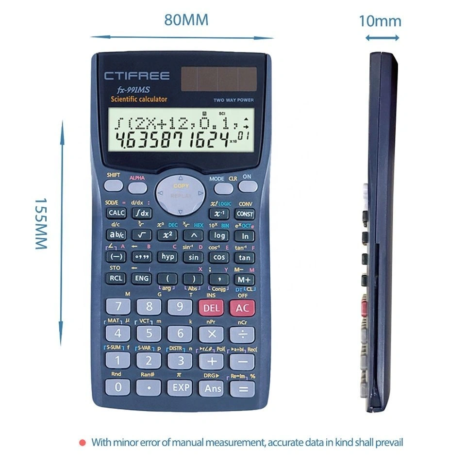 CTIFREE FC-991 MS tudományos számológép, 80x155mm, dual power, 2 év garancia
