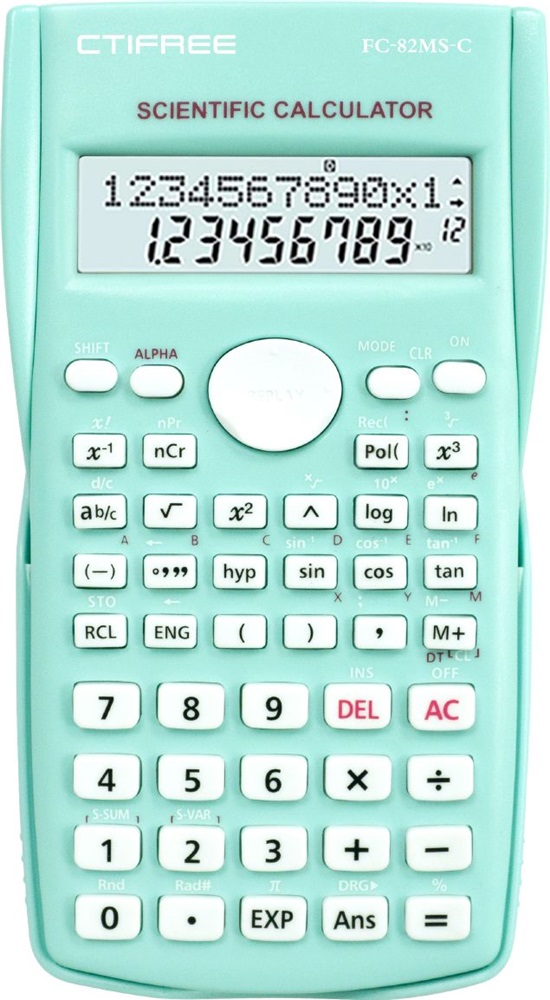 CTIFREE FC-82MS-C tudományos számológép, 80x155mm