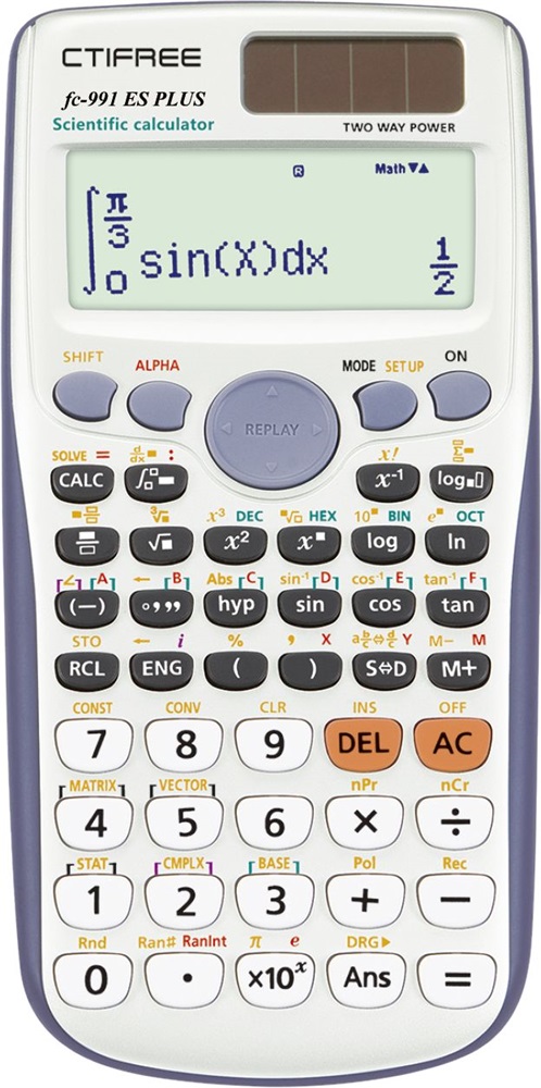 CTIFREE FC-991 ES PLUS 2nd tudományos számológép, 77x161mm, dual power