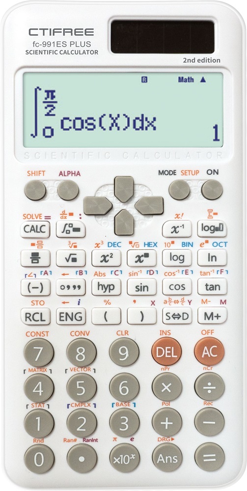 CTIFREE FC-991 ES PLUS 2nd tudományos számológép, 77x161mm, dual power