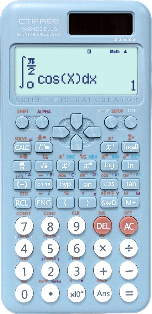 CTIFREE FC-991 ES PLUS 2nd tudományos számológép, 77x161mm, dual power
