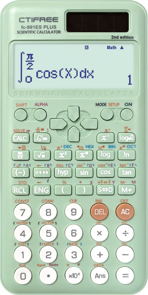 CTIFREE FC-991 ES PLUS 2nd tudományos számológép, 77x161mm, dual power