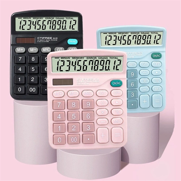 CTIFREE M-28-C PINK rózsaszín számológép, 120x150mm, 12 számjegy, dual power, 2 év garancia