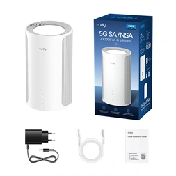 CUDY P2 kétsávos AX3000 WIFI 6 5G/4G/LTE, NanoSIM+eSIM, 2xGigabit LAN, Torony Mesh Router