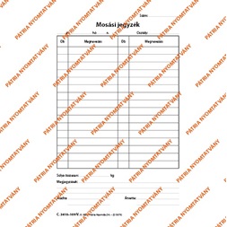 C.3410-109 A5 2példányos "Mosási jegyzék" nyomtatvány