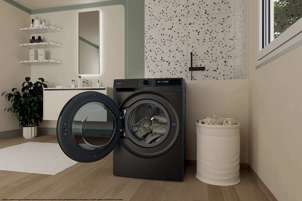 Candy BWR 485SBL6G-S Antracit, elöltöltős, max.1351ford., 8kg/5kg mosó-szárítógép
