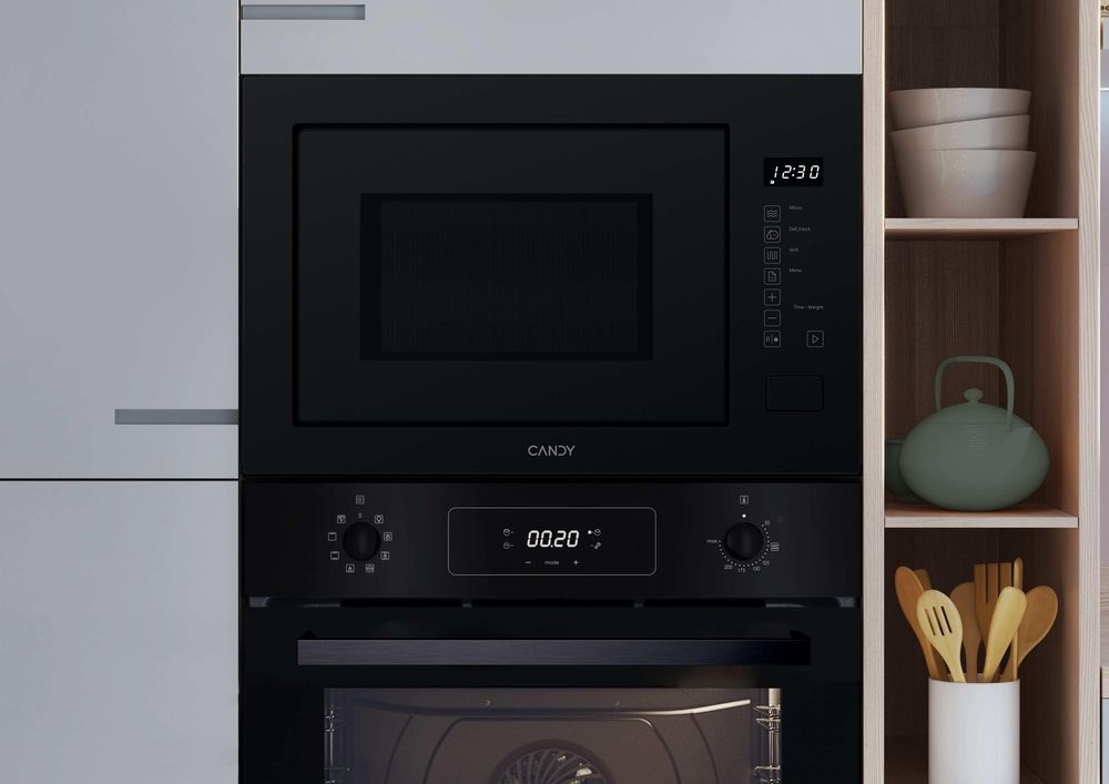 Candy CA38FL7N25WX 1000W, 25literes, fekete, beépíthető, mikrohullámú sütő