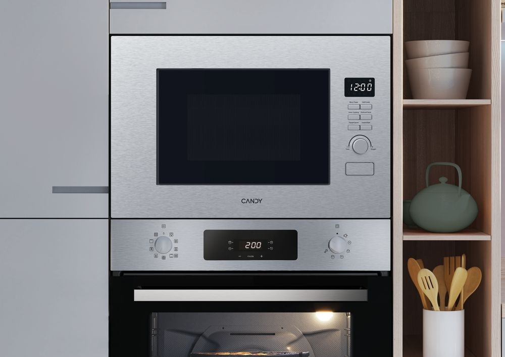 Candy CA38FL7NWBX 800W, 20literes, inox, beépíthető, mikrohullámú sütő