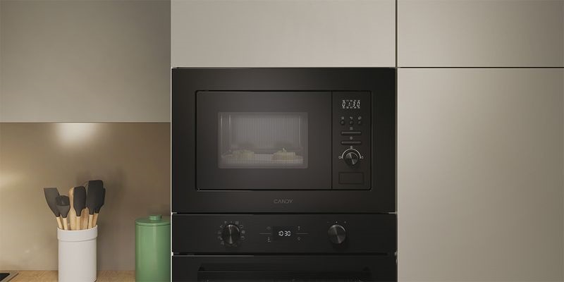 Candy CA38FMW8NB 1000W, 17literes, ezüst, beépíthető, mikrohullámú sütő