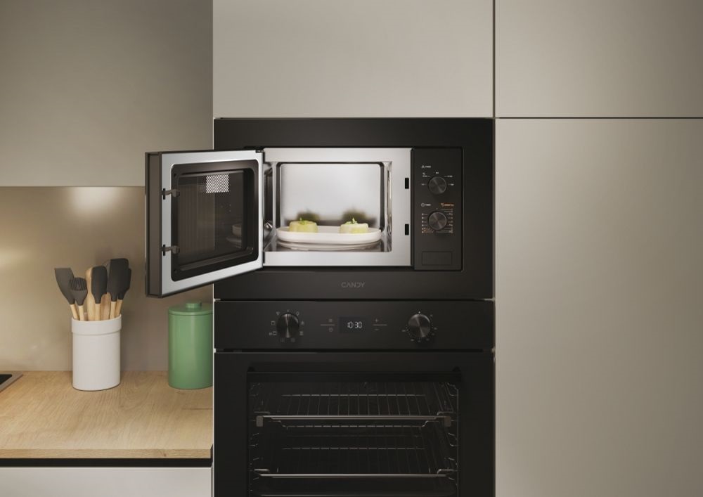 Candy CA38FMW8NB 1000W, 17literes, ezüst, beépíthető, mikrohullámú sütő
