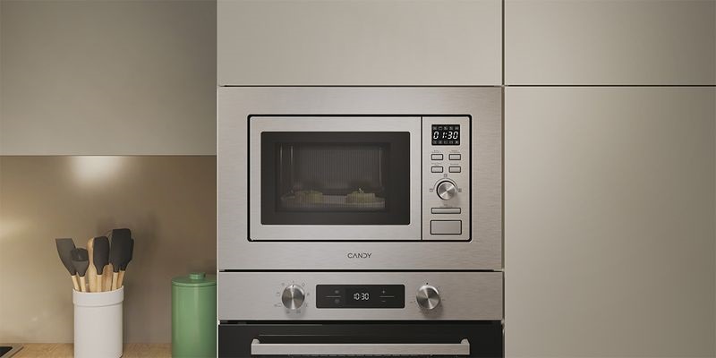 Candy CA38FMW8NG 1000W, 17literes, fekete, beépíthető, mikrohullámú sütő