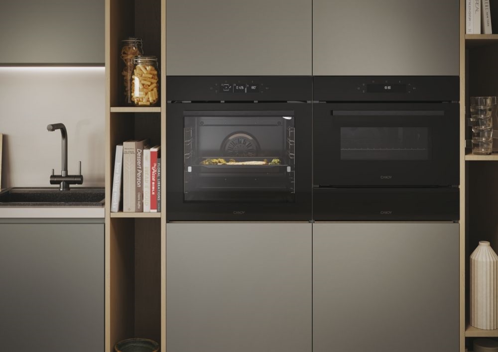 Candy CA6 N5G3YTB fekete, beépíthető, sütőtér: 78 liter, légkeveréses, grill sütő