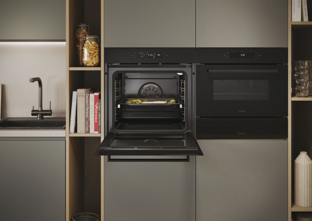 Candy CA6 N5G3YTB fekete, beépíthető, sütőtér: 78 liter, légkeveréses, grill sütő