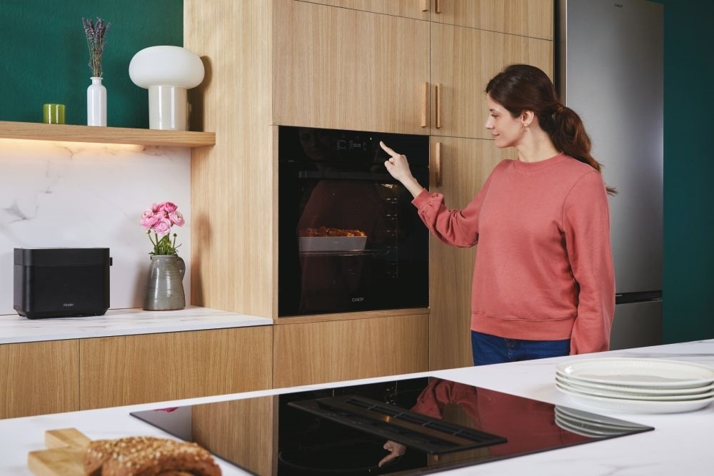 Candy CA6 N5G3YTB fekete, beépíthető, sütőtér: 78 liter, légkeveréses, grill sütő