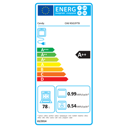 Candy CA6 N5G3YTB fekete, beépíthető, sütőtér: 78 liter, légkeveréses, grill sütő